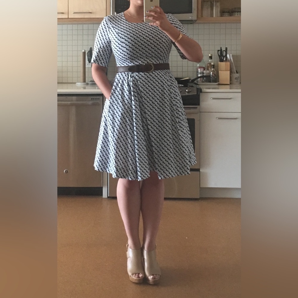 COS Chevron Patterned Structured Dress - Picture 4 of 11
